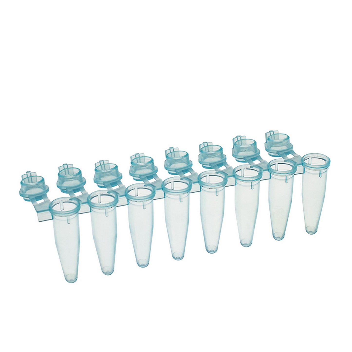 Amplitube™ 8 tube strips with individually attached caps : Caps - Flat, Tube Colors - Blue