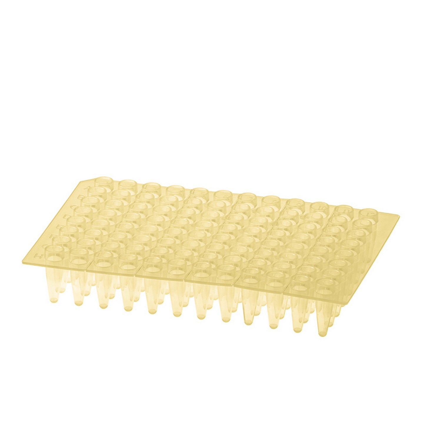 Amplate™ Raised rim thin wall PCR plates : Plate Colors - Yellow, Wells - 250 µl / without skirt, Minimum Order Quantity of 10 Cases