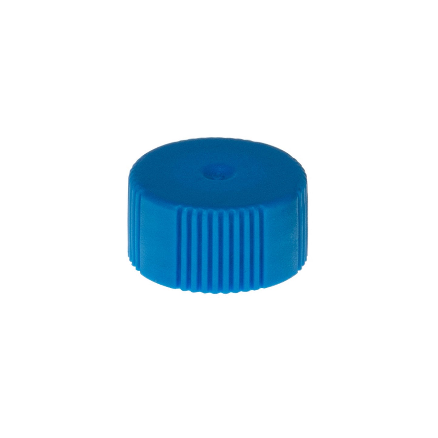 Colored Cap Closure, Washer Seal with Flat Top without attachment loop, Blue