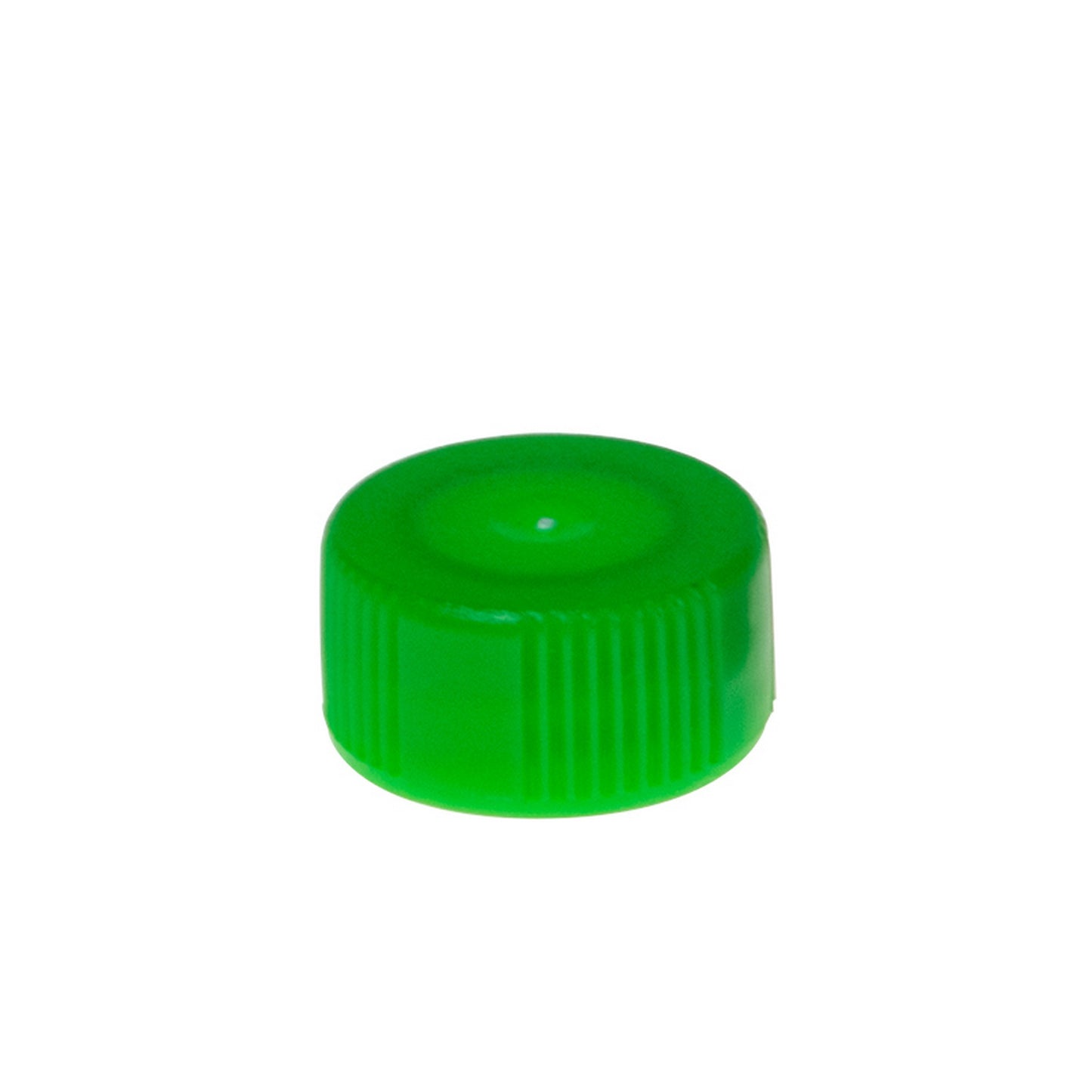 Colored Cap Closure, Lip Seal, Flat Top without loop, Green