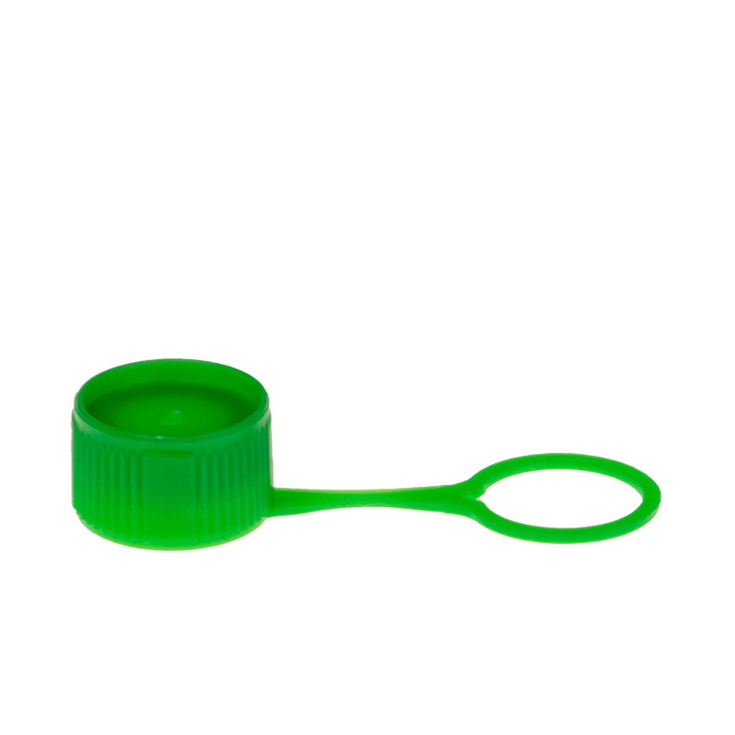 Colored Cap Closure, Washer Seal with attachment loop, Green