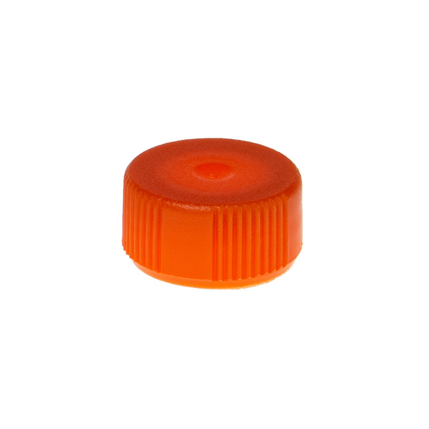 Colored Cap Closure, Washer Seal with Flat Top without attachment loop, Orange
