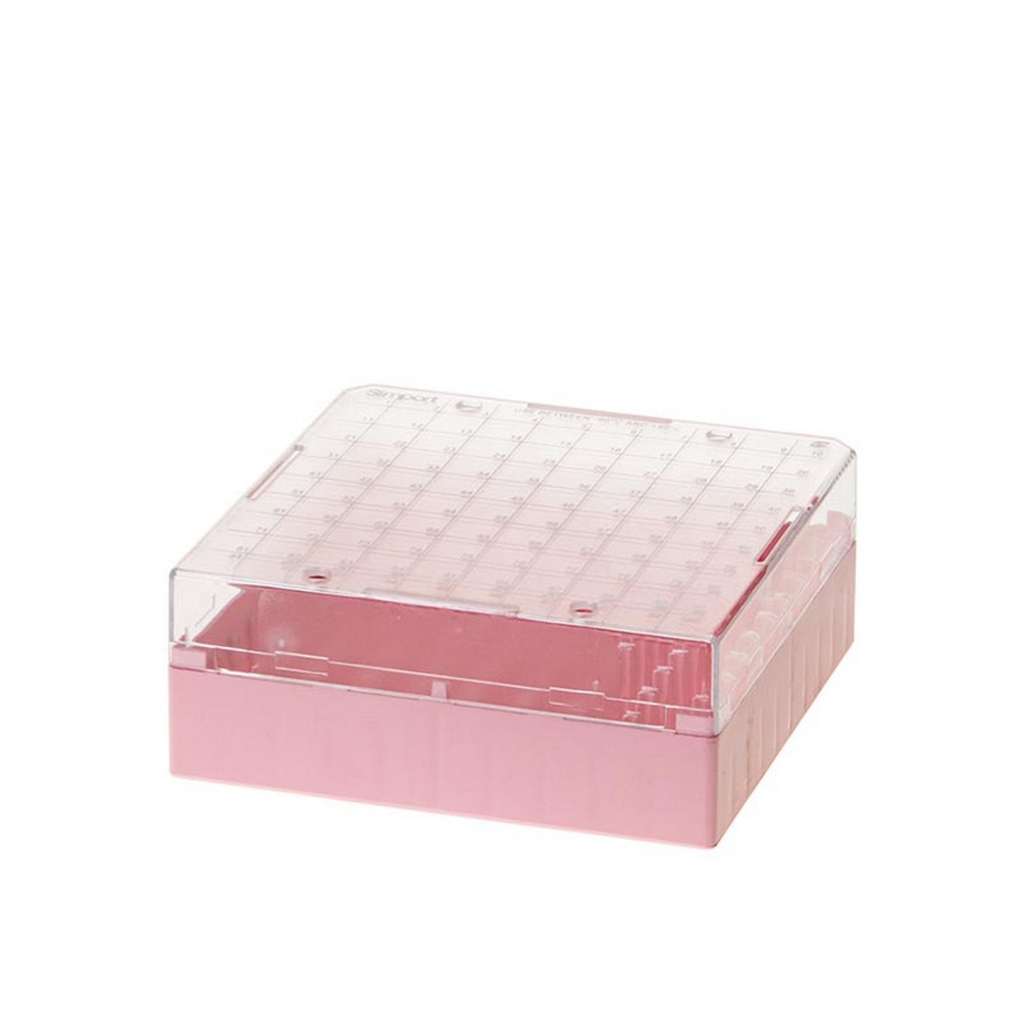 StoreBox™ Storage boxes for sample tubes, 100 place for 1 to 2 ml sample tubes, Pink