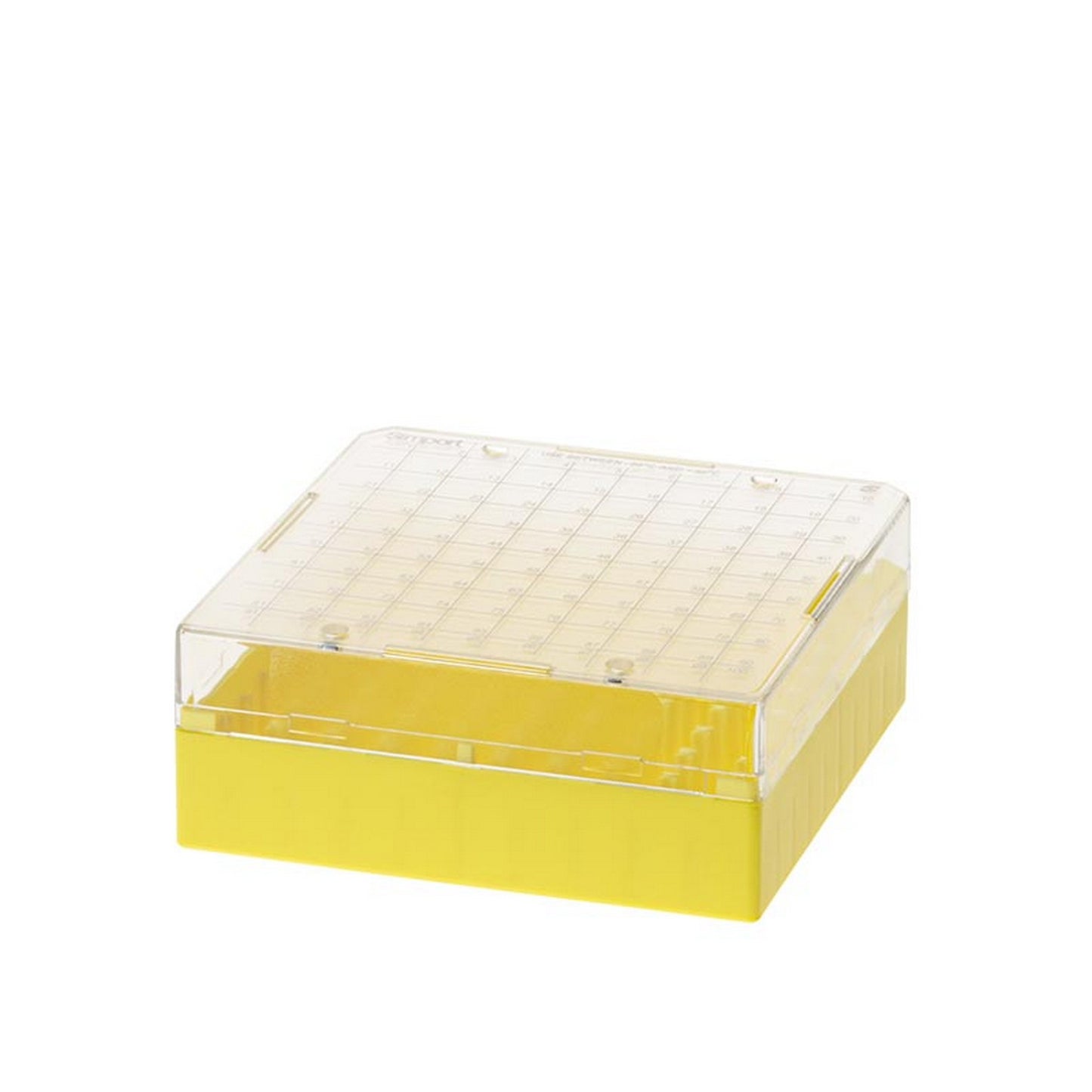 StoreBox™ Storage boxes for sample tubes, 100 place for 1 to 2 ml sample tubes, Yellow