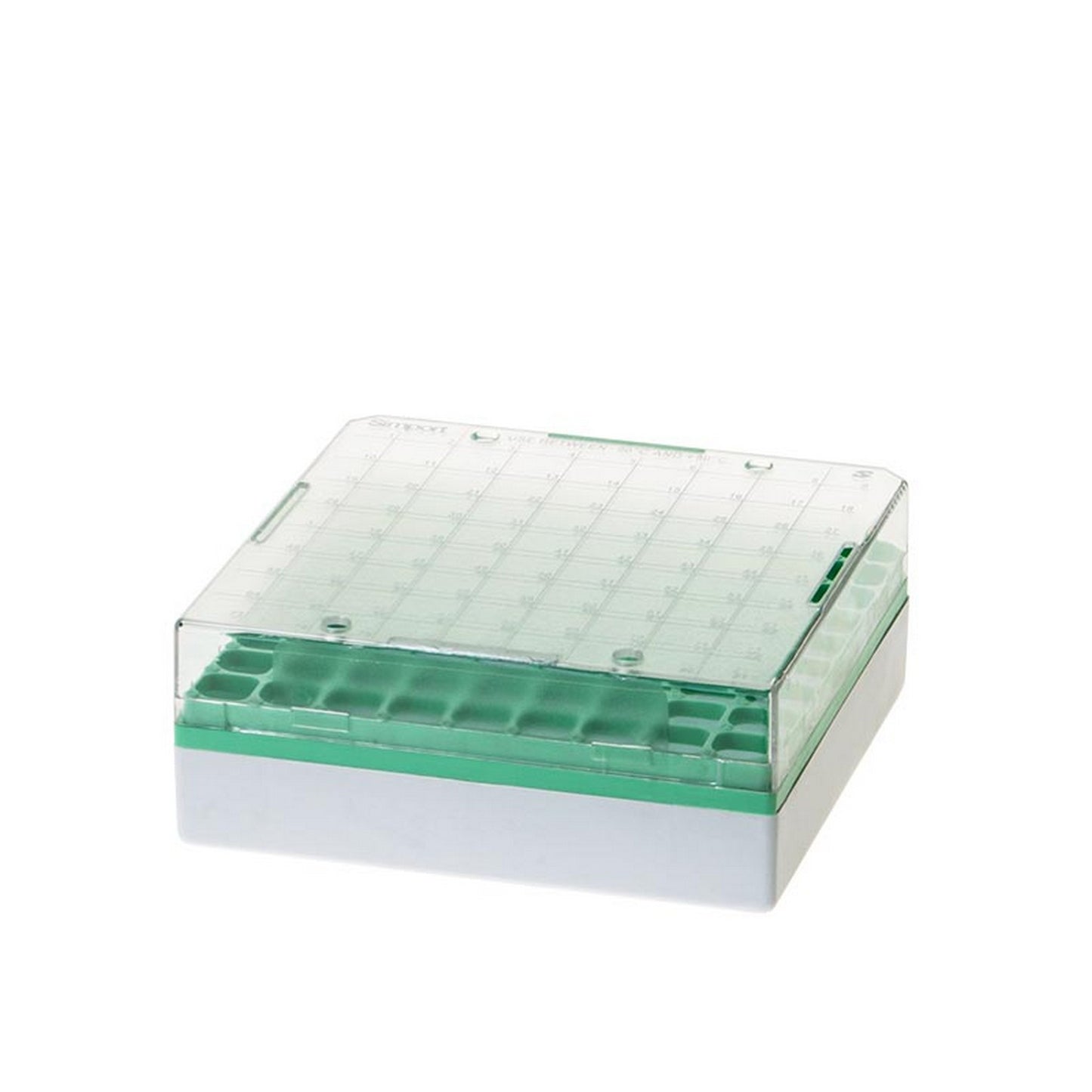 StoreBox™ Storage boxes for sample tubes, 81 place for 1 to 2 ml sample tubes, Green