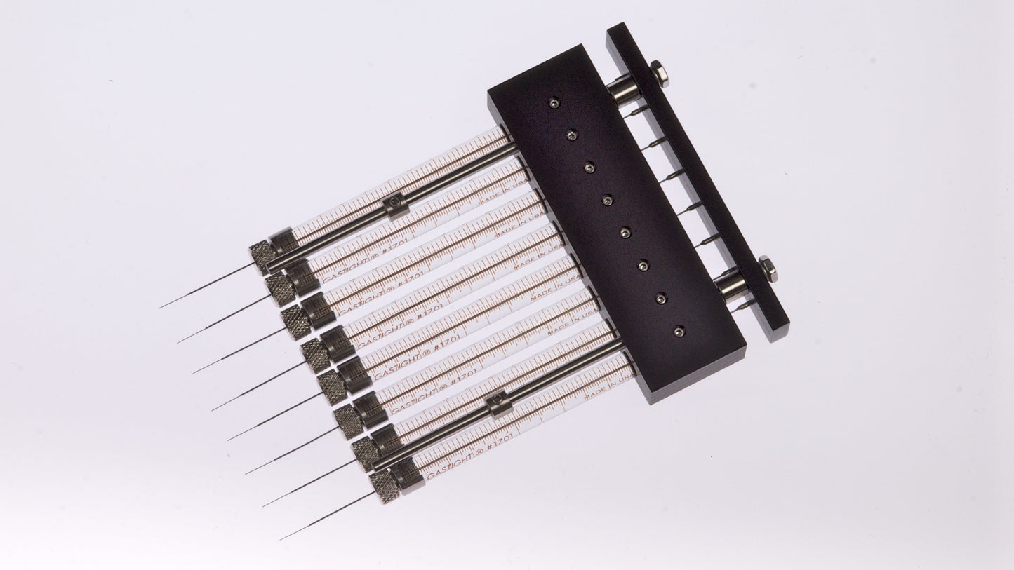 10 µL, Model 1701 N 8CH Gel Loading Syringe, Cemented Needle, 0.2 mm, 1 in, Point Style 3