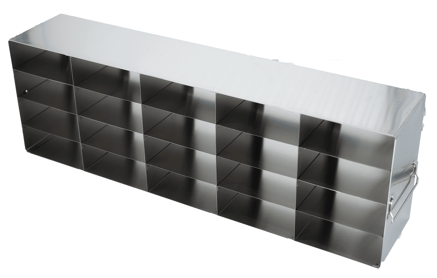 Upright Freezer Rack for Standard 2" Boxes, 5x4 Configuration, SS