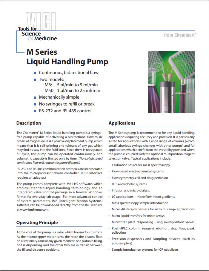 M Series Liquid Handling Pump