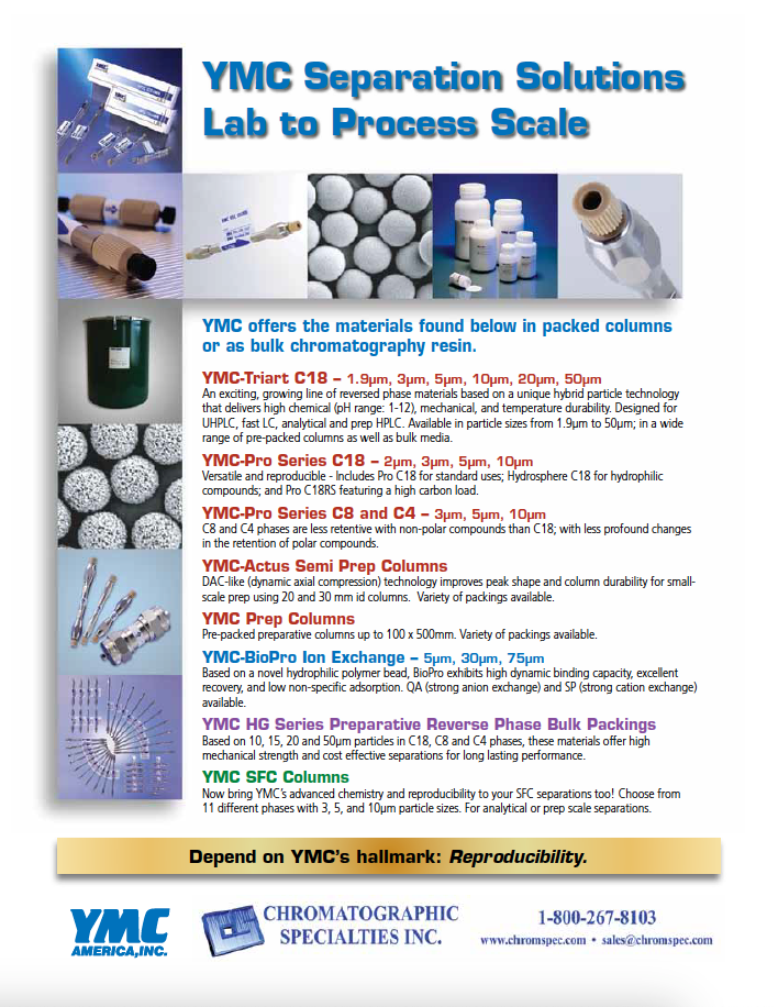 YMC Separation Solutions Lab to Process Scale