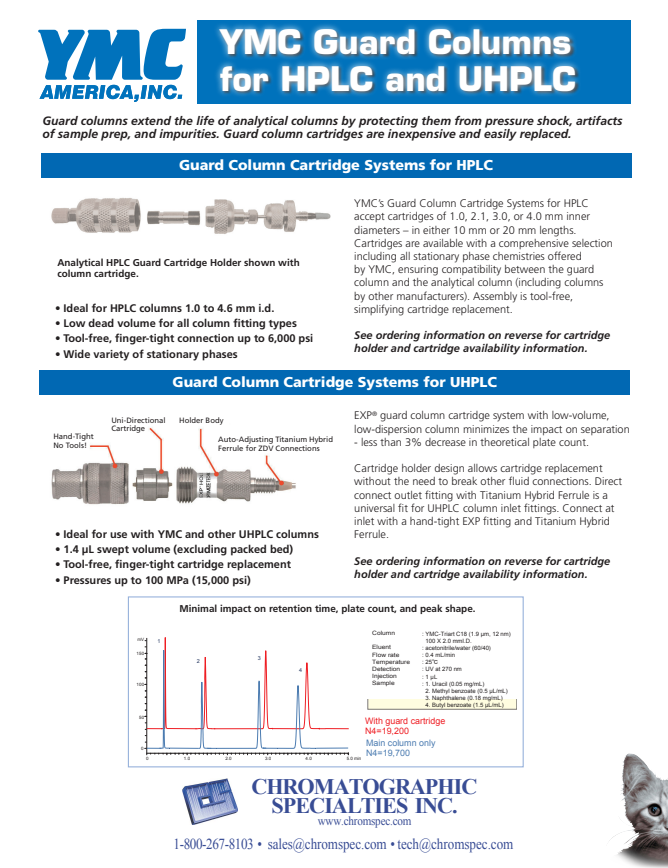 YMC Guard Columns for HPLC and UHPLC