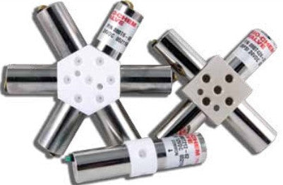 Flow Selection Valve, 6-Way, PEEK Body, PTFE Diaphragm, 0.032" Orifice Non-Returnable, Non-Refundable