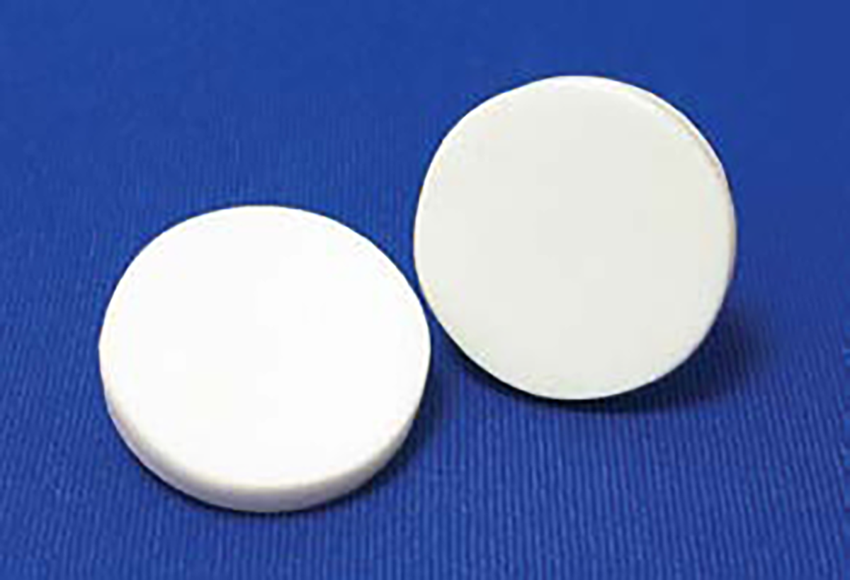 Image of C66U1830C - Septa, CHROMSPEC ULB, 18mm x 3.0mm Thick, Clear PTFE/White Ultra Low Bleed Silicone, For GC/MS & LC/MS, 20 Packages