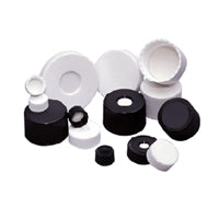 Cap, Microlink, 28-400, Open Top, White, PP,with PTFE/Silicone Septum