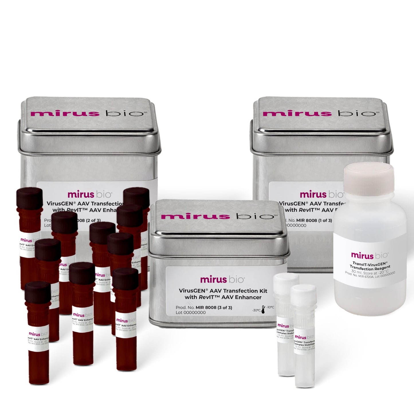 Image of MIR8008 - VirusGEN® AAV Transfection Kit with RevIT AAV Enhancer, for 10 L of Culture