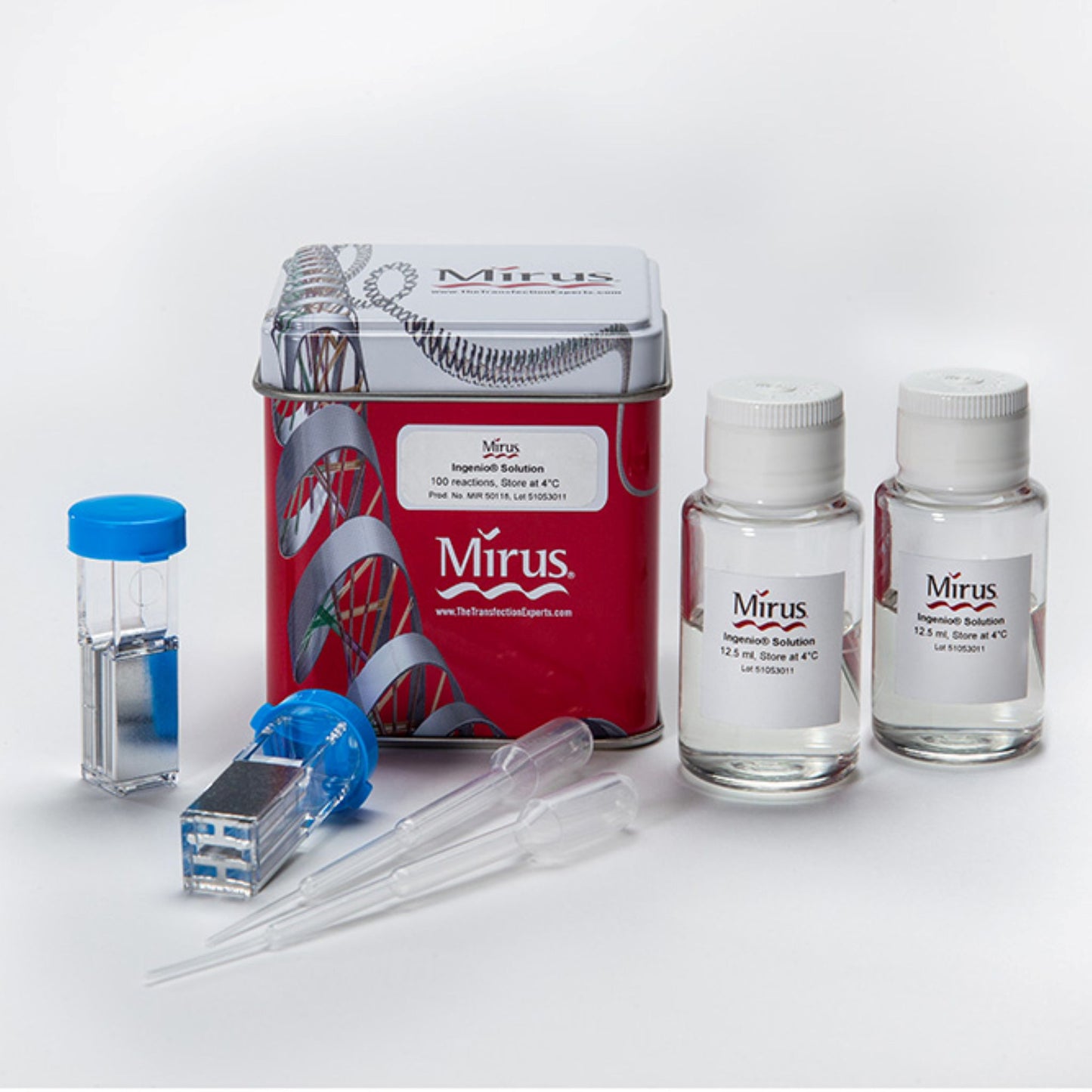 Image of MIR50118 - Ingenio Electroporation Kit for Lonza-amaxa Nucleofector devices (0.2 cm cuvettes and cell droppers), 100 Reactions