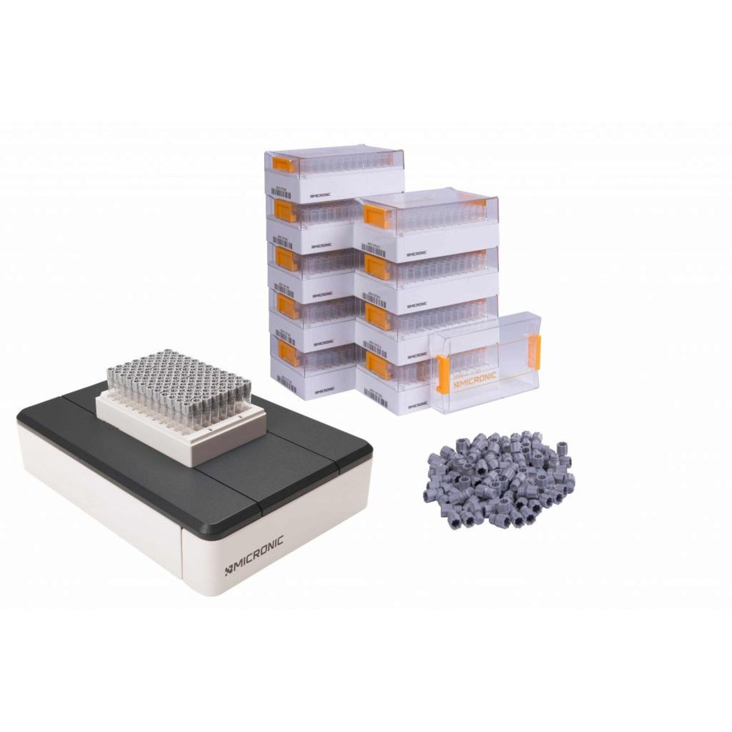 0.75 mL 2D Data-Matrix coded Screw Cap tubes with External Thread V-bottom Starterpack STANDARD consisting out of: