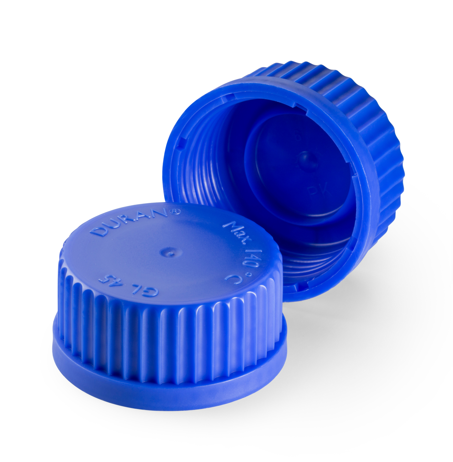 DURAN® Original GL 45 Laboratory Bottle Screw Cap, with Lip Seal, PP, Blue, 10/pk