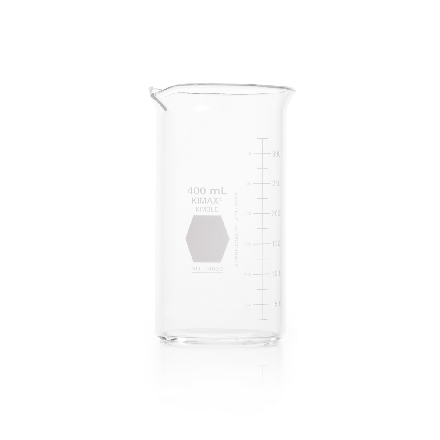 KIMBLE® KIMAX® Berzelius Beaker, Tall Form, with Spout, 400 mL 36/pk