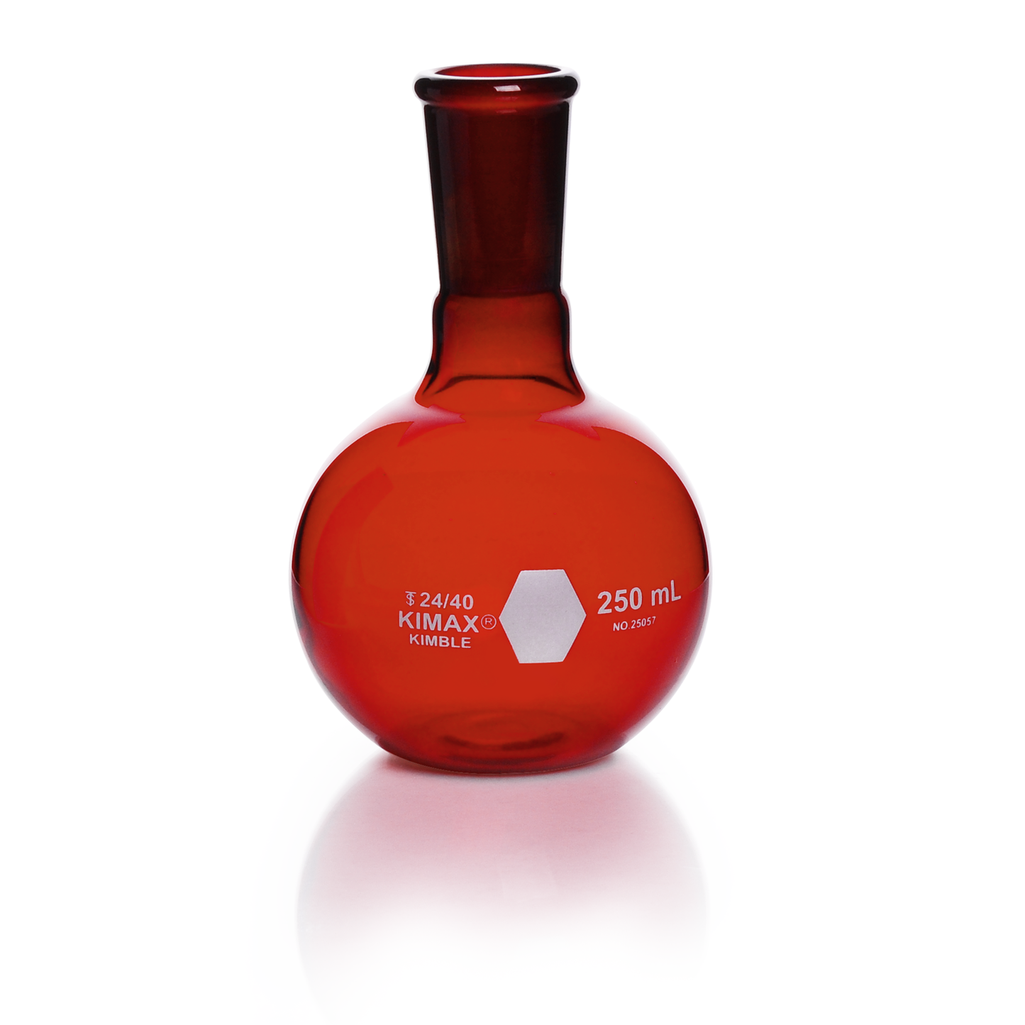 KIMBLE® RAY-SORB® Flat Bottom Short Neck Boiling Flask, 24/40, 250 mL, Each