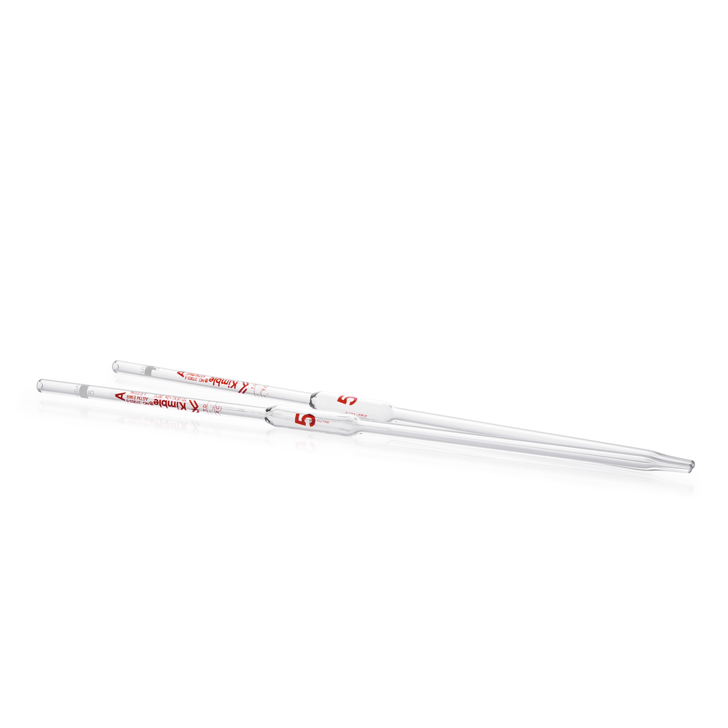 KIMBLE® KIMAX® Volumetric Pipet, Class A, TD and TC, Batch Certified and Serialized, 5 mL, 6/pk