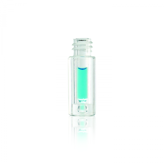 WHEATON® 12 x 32mm Plastic Vial With 0.1mL Insert, Clear Vial, Clear Screw Thread