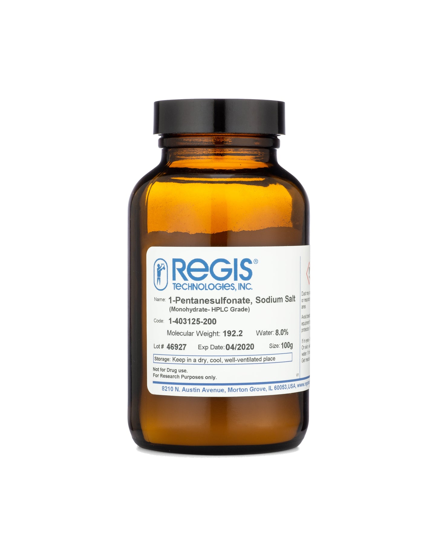 *1-Pentanesulfonate, CAS # 270605-40-1, 100 gm