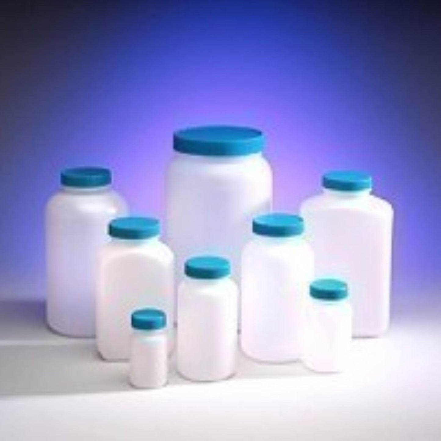 Jar, 2000 mL, Wide Mouth, HDPE, with 100-400 Foam Lined Cap, 1000 Class, 6/pk