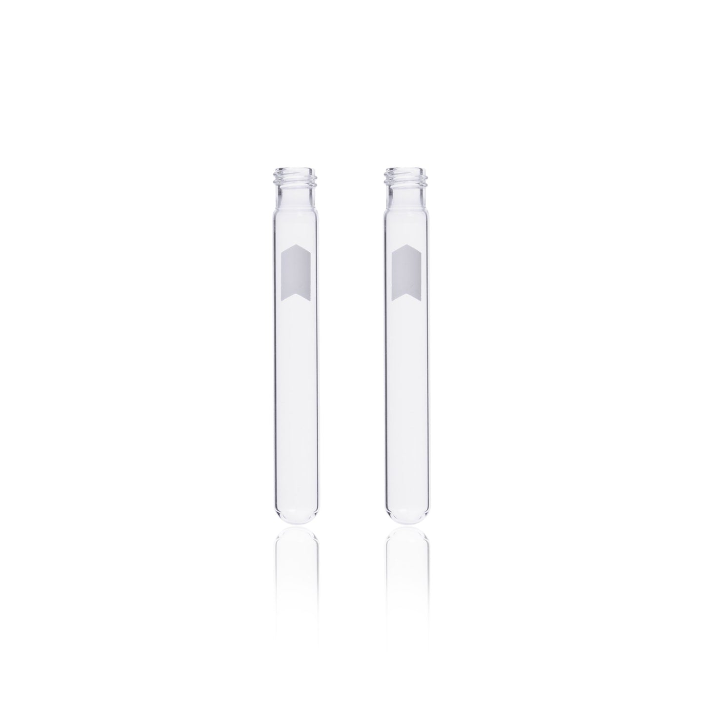 Culture Tube, Screw Thread, 13 x 100 mm, Round Bottom, Clear Glass, 13-415 Thread, Marking Spot