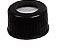Cap, Solid Top, 13-425, Black Phenolic, with PTFE/Rubber Liner