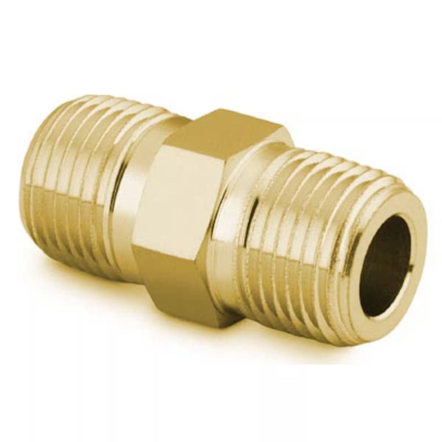 Brass Pipe Fitting, Hex Nipple, 1/2" Male NPT