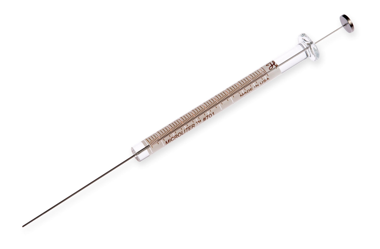 10 µL Microliter Syringe Model 701 N, Cemented Needle, 22s gauge, 2 in., Point Style 3