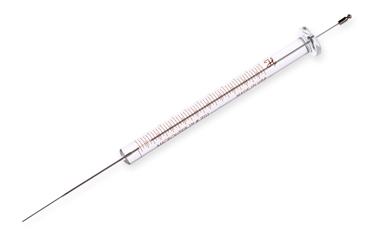 10 µL Microliter Agilent Autosampler Syringe Model 701 N, Cemented Needle, 23s-26s gauge, 1.71 in, Point Style AS