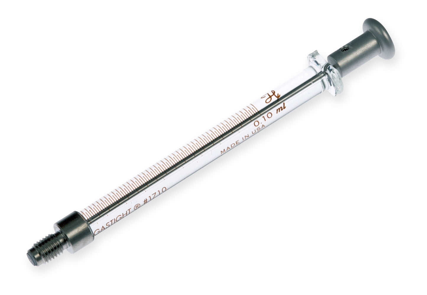 100 µL, Model 1710 CX Syringe, 1/4-28 Threads, Plunger Stop