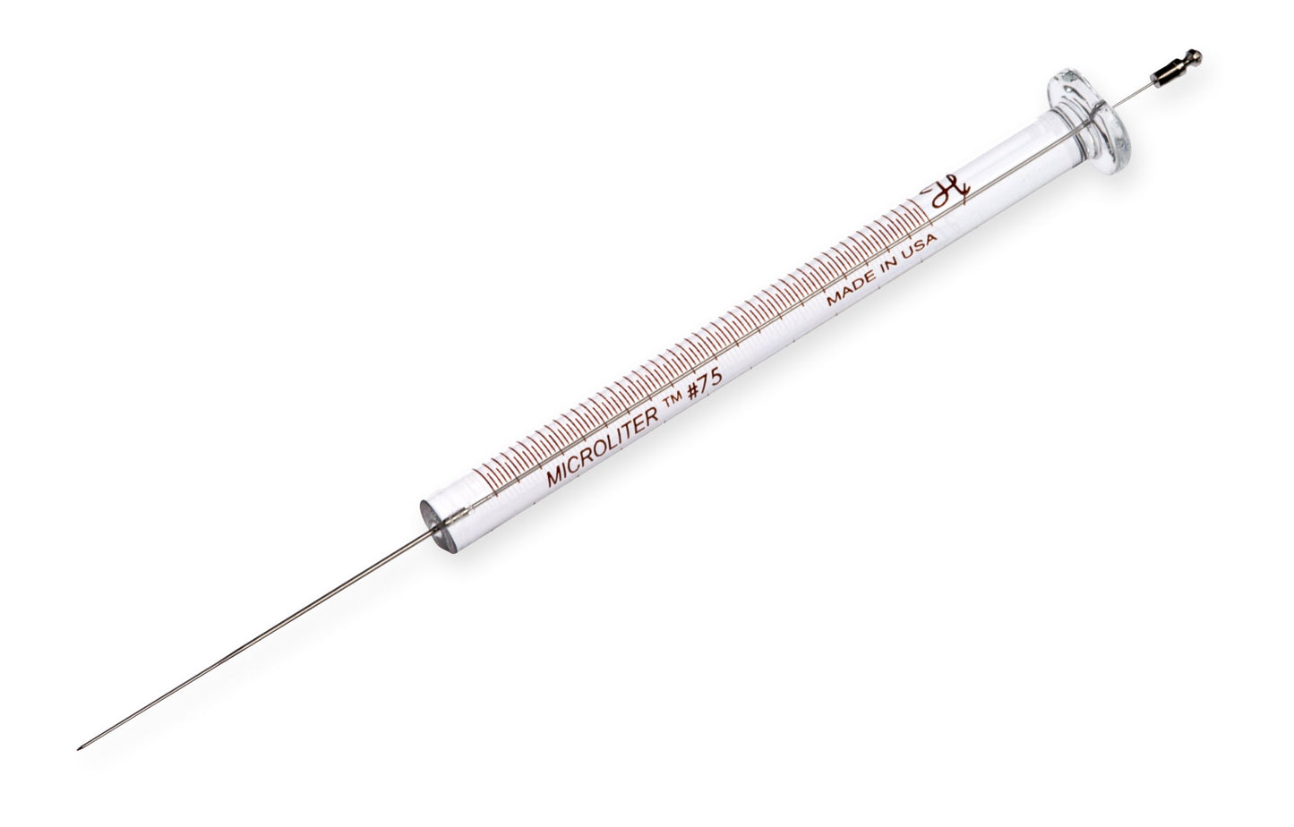 5 µL Microliter Agilent Autosampler Syringe Model 75 N, Cemented Needle, 23s-26s gauge, 1.71 in, Point Style AS
