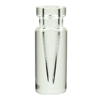 V-Vial,Screw Thread,1mL, 13X44mm Conical V Bottom,High Recovery,Clear Glass, with 13-425 Cap with PTFE/14B Rubber Septum,Pk12