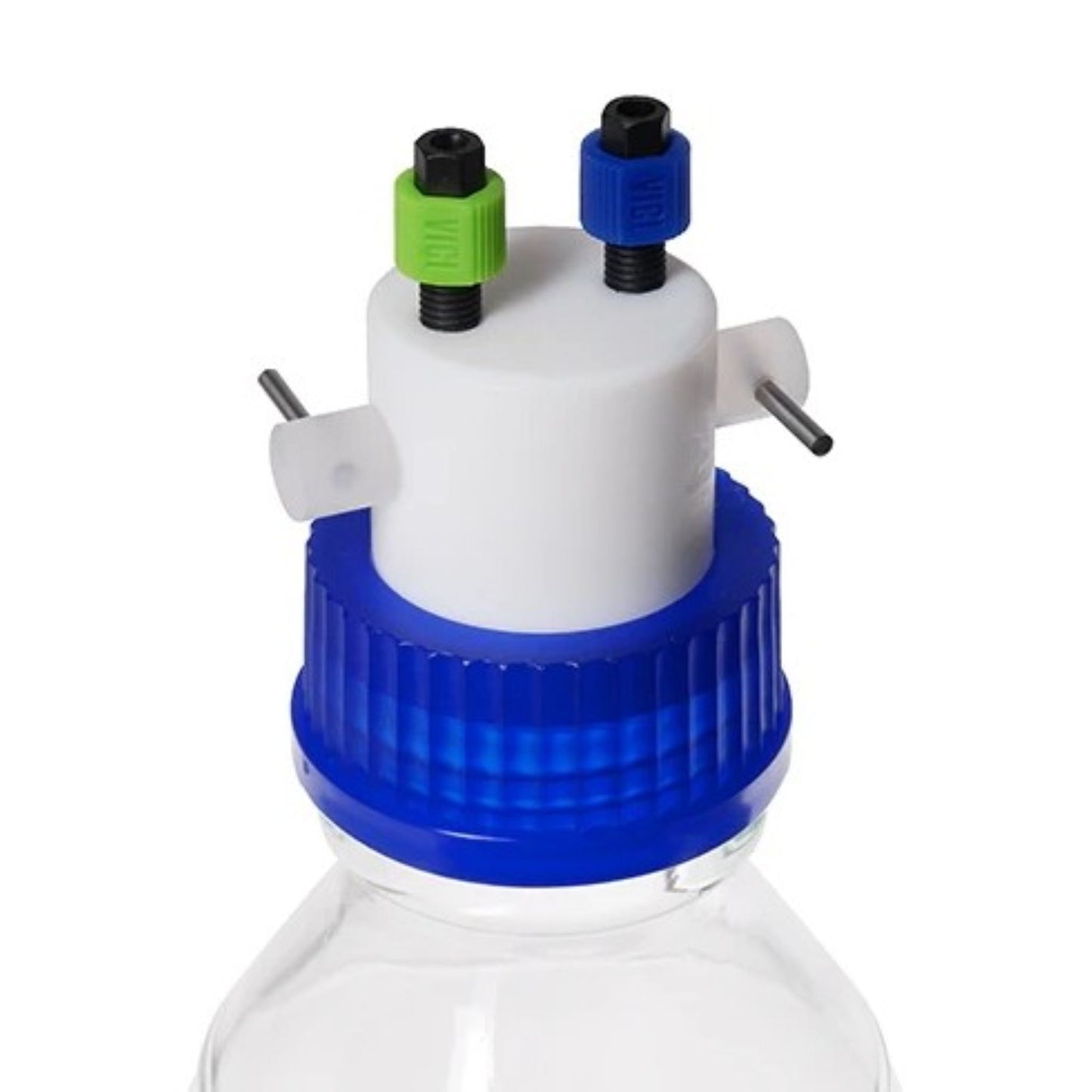 Safety Cap Kit, GL45, 2 Ports, 2 Liter Safety-coated Glass Bottle