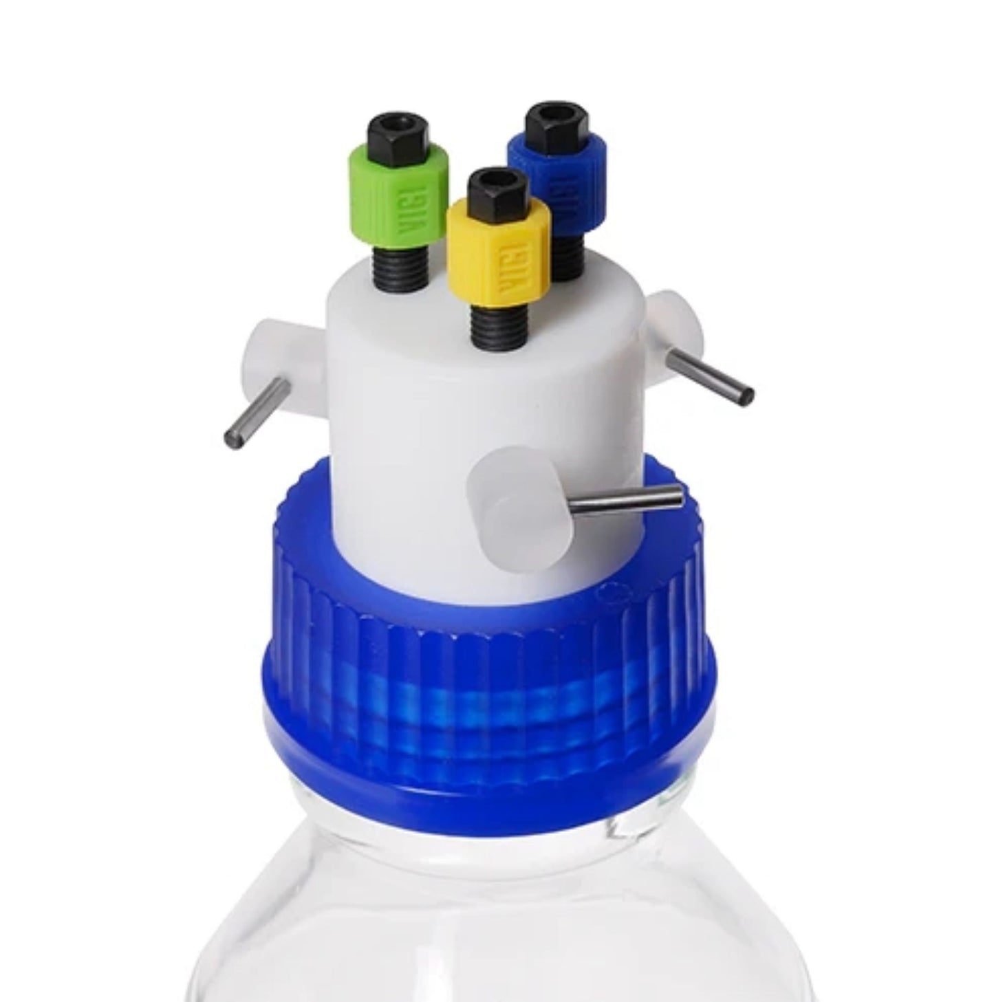 Safety Cap Kit, GL45, 4 Ports, 2L Safety-coated Glass Bottle