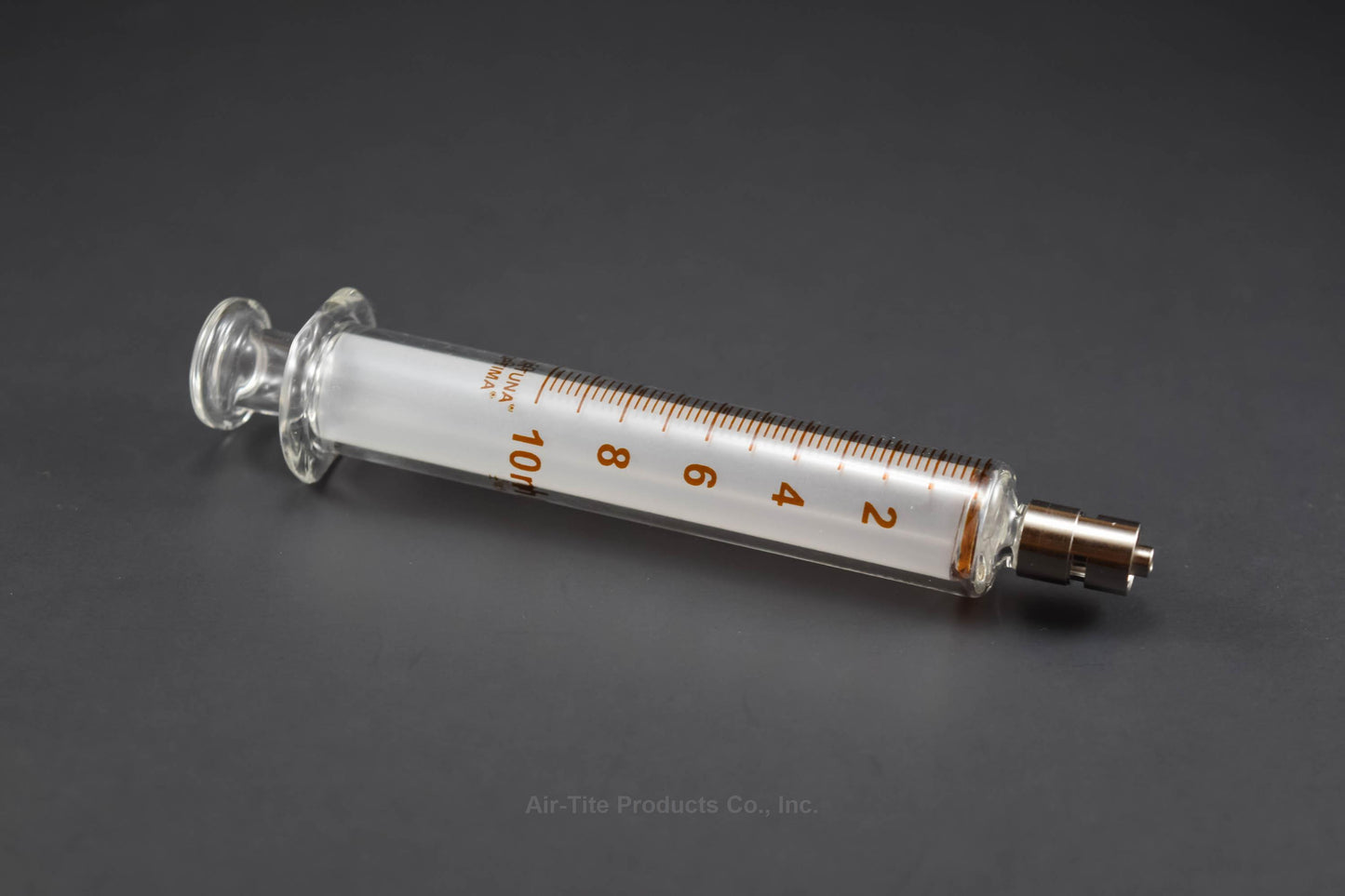 Fortuna Brand Glass Syringe, 10 mL, with Metal Luer Lock Tip