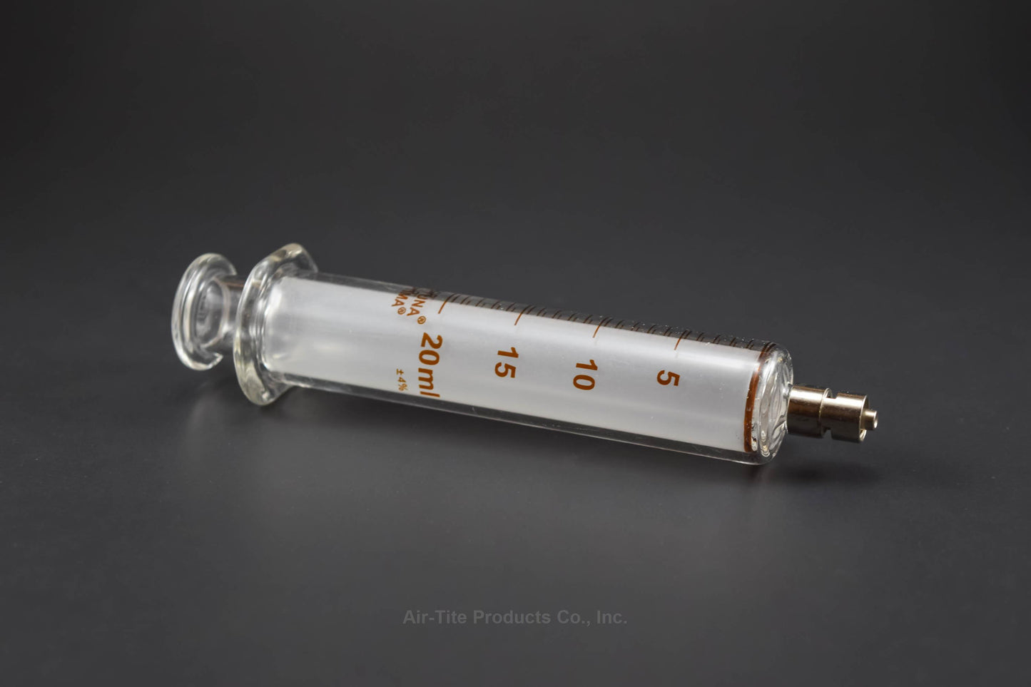 Fortuna Brand Glass Syringe, 20 mL, with Metal Luer Lock Tip, 1/pk
