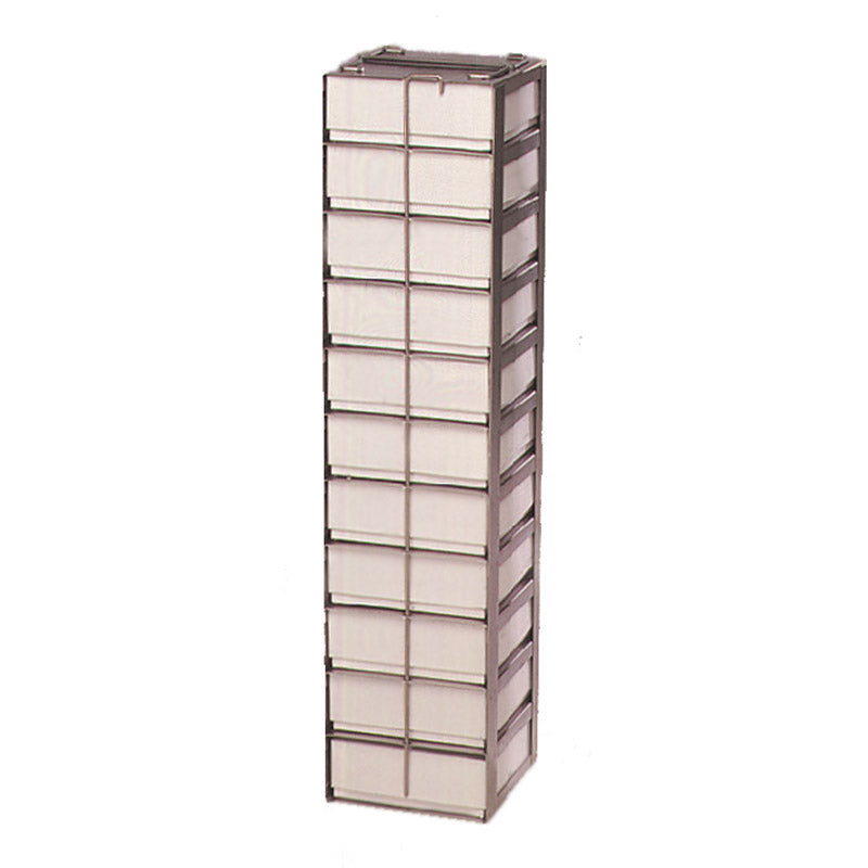11-Place (1 Long x 11 High) Chest Freezer Rack For 2 In H Boxes, 5 1/2 In L x 5 5/8 In W x 24 3/16 In H, Stainless Steel