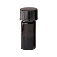 V-Vial, Nextgen, 20X65mm Conical V, Amber Glass, with 20-400 Black PP Open Top Screw Cap & PTFE/Silicone Liner