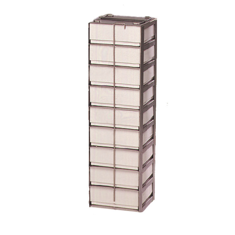 9-Place (1 Long x 9 High) Chest Freezer Rack For 2 In H Boxes, 5 1/2 In L x 5 5/8 In W x 19 13/16 In H, Stainless Steel