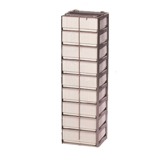 9-Place (1 Long x 9 High) Chest Freezer Rack For 2 In H Boxes, 5 1/2 In L x 5 5/8 In W x 19 13/16 In H, Stainless Steel