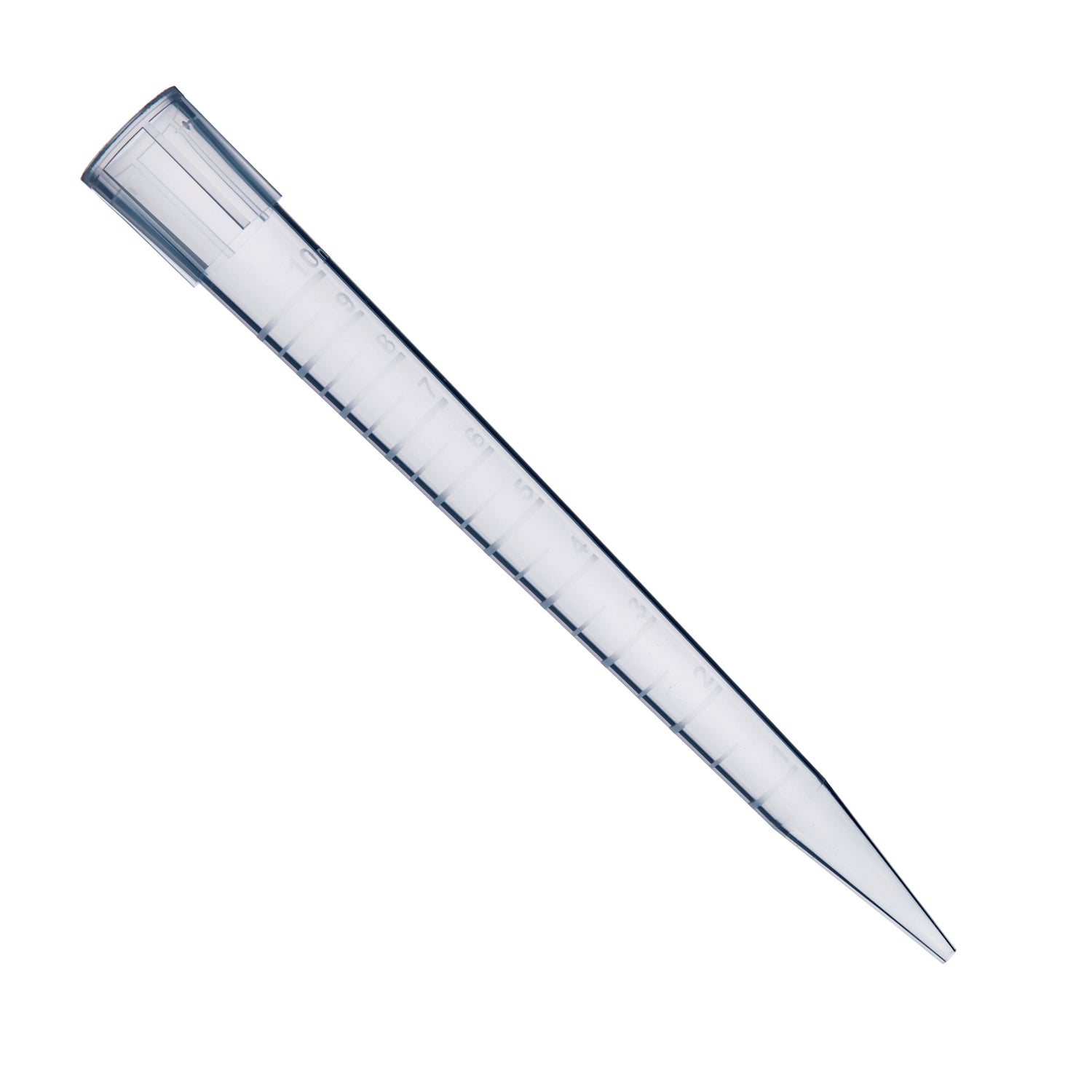 Image of US10510360 - 1-10 mL Natural, Graduated Pipet Tip, Sterilized, 10 Racks of 25 (250 Tips)