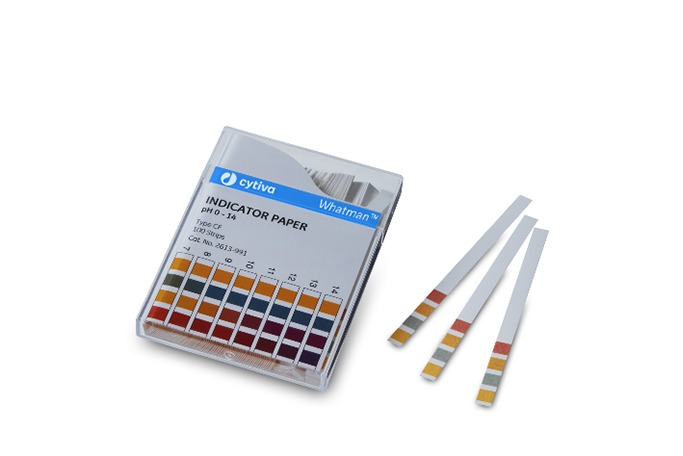 Whatman Strips, pH range 0 to 14, pH indicators and test papers, 100/pk
