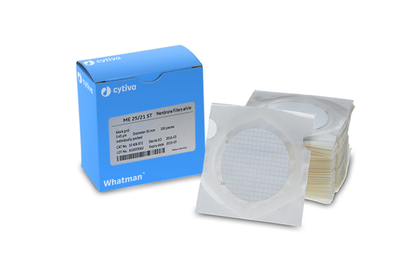 ME25/21 (Mixed Cellulose Ester) STL Membrane Circle, white, 47 mm 0.45 µm, 3.1 mm black grid, sterile, for Membrane-Butler, 400/pk