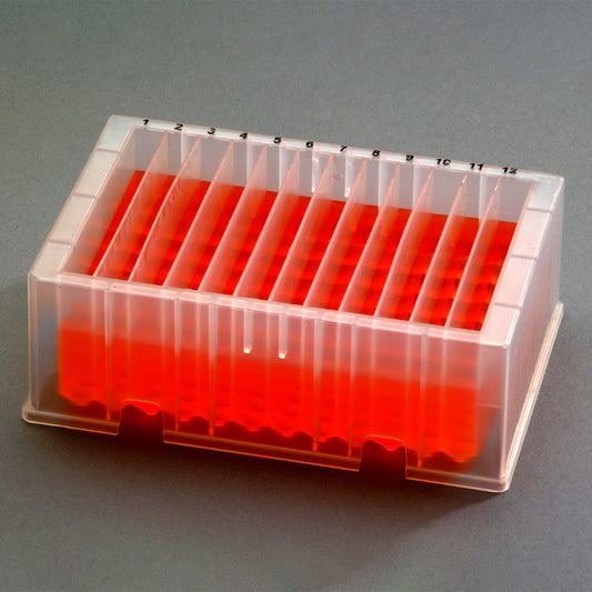 Twelve Well Polypropylene Reservoir, Automation Compatible Footprint, 128 mm L x 86 mm W x 44 mm H. 5/Pack