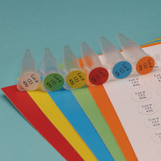 Laser Tough-Spots®, Small, 3/8" Diameter. Labels/Sheet: 192. Labels/Package: 3840, Yellow