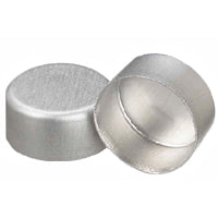 WHEATON® Unlined Aluminum Seal, 20mm, Natural, Solid Top, 1000/pk