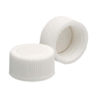 Screw Cap, 13-425, Solid Top, White PP,with PTFE/Silicone Liner50